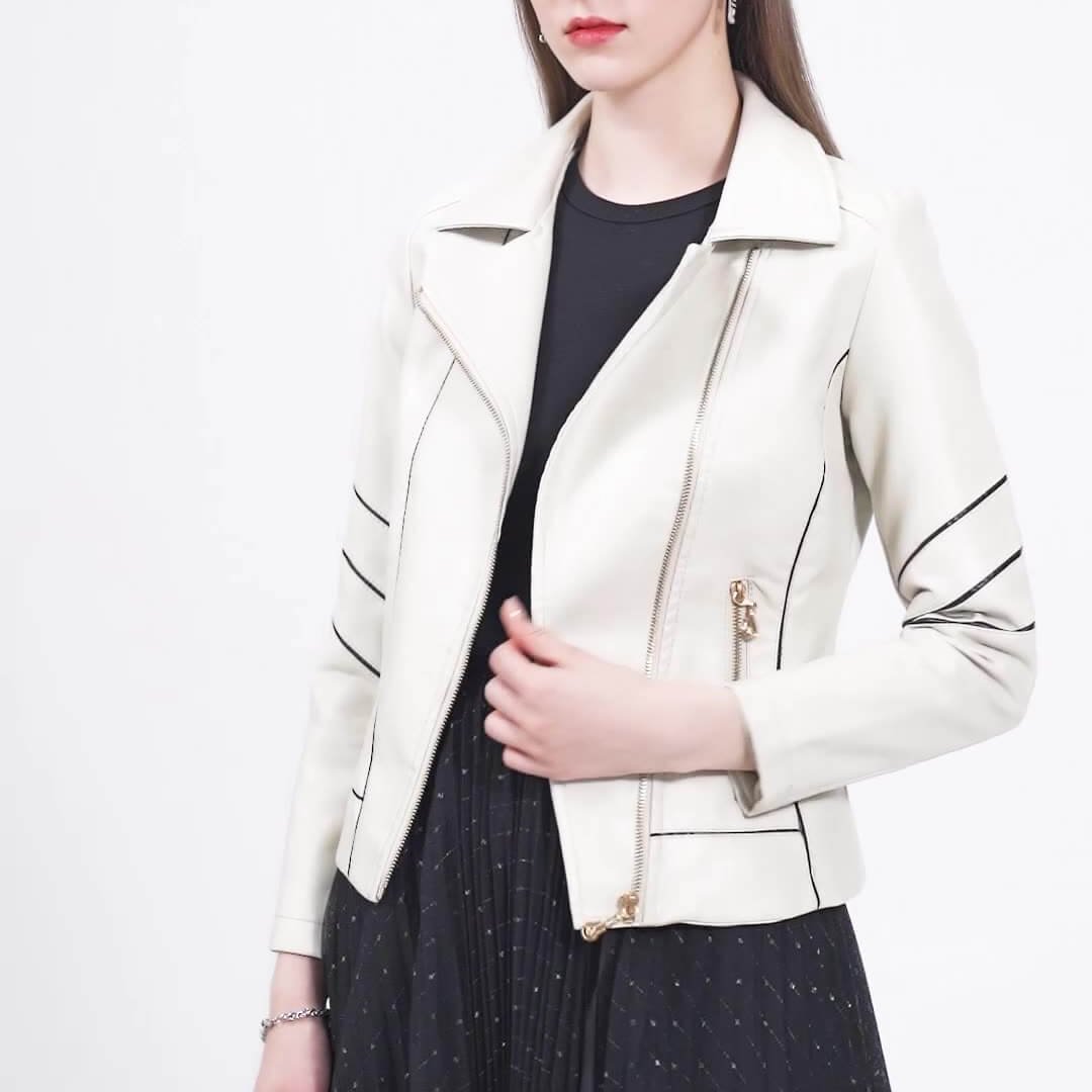 Thin Section PU Short Jacket Spring And Fall Jacket