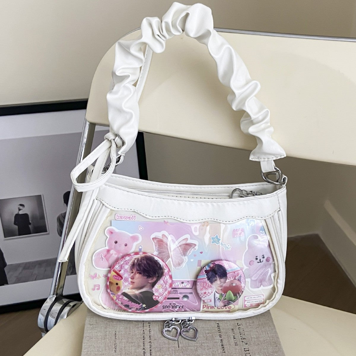 Sweet Ita Bag for Women | Tie-Dye Gradient | 2025 New Arrivals | Pleated Shoulder Bag | Trendy Y2K Style | PU Crossbody Purse
