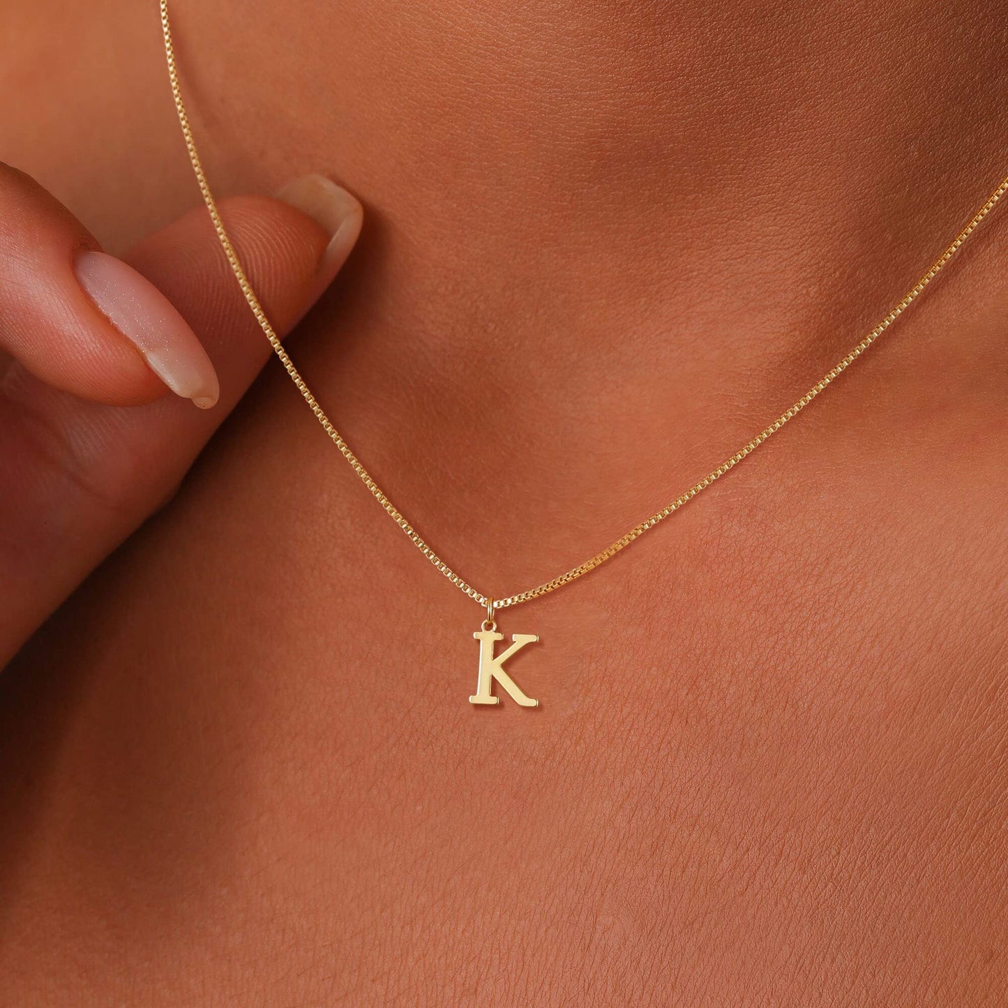 14k Gold Plated A-Z Letter Necklace Pendant for Women, Cute Personalized Jewelry, Non-Fading & Hypoallergenic, Perfect for Teens & Young Girls