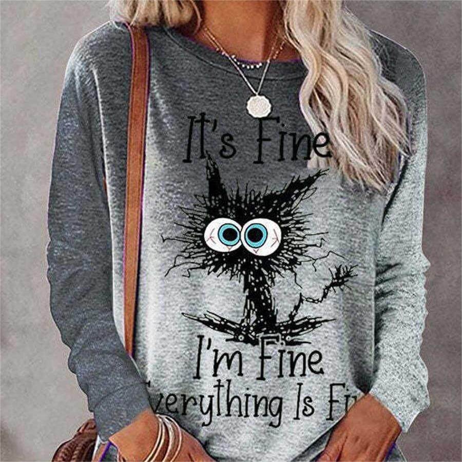Halloween Printed Crew Neck Sweatshirt