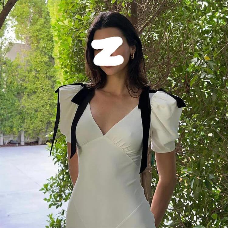 Cream Hepburn Style Slim Long Dress