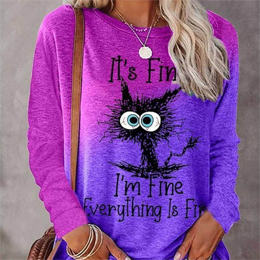 Halloween Printed Crew Neck Sweatshirt