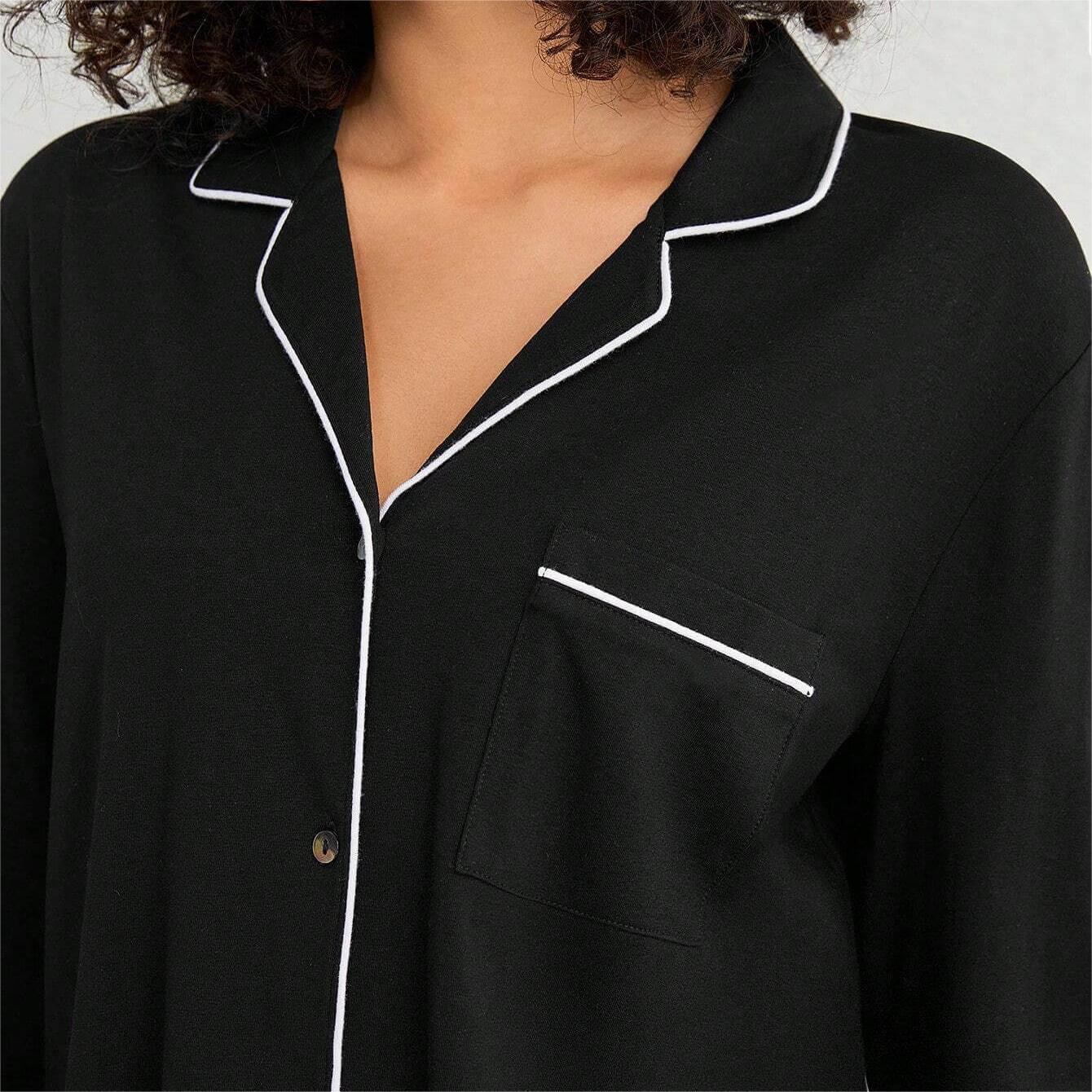 Leisure Women's Long Sleeve Top And Pants Pajama Set
