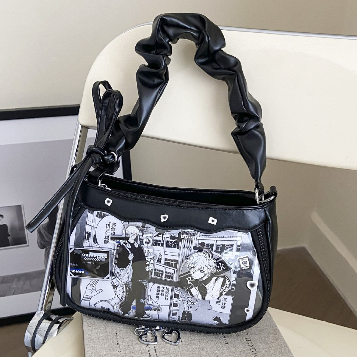 Sweet Ita Bag for Women | Tie-Dye Gradient | 2025 New Arrivals | Pleated Shoulder Bag | Trendy Y2K Style | PU Crossbody Purse