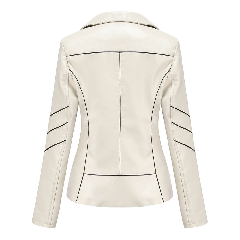 Thin Section PU Short Jacket Spring And Fall Jacket