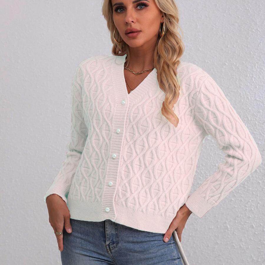 Fashion Knit Twist Sweater Cardigan Jacket