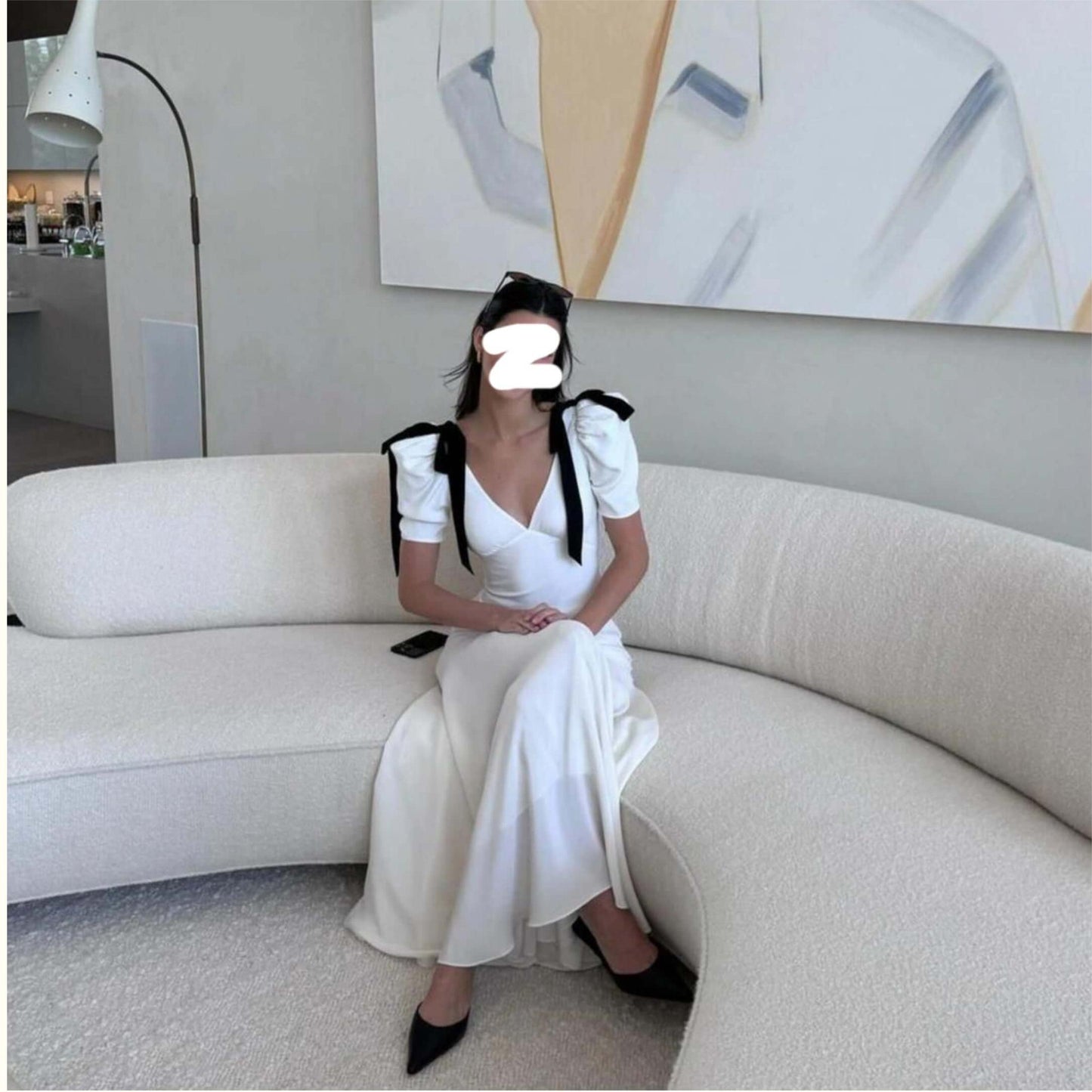 Cream Hepburn Style Slim Long Dress