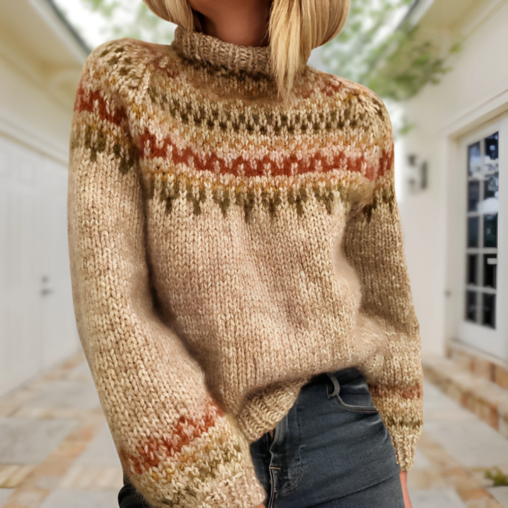 Color Block Geometric Stylish Jumper