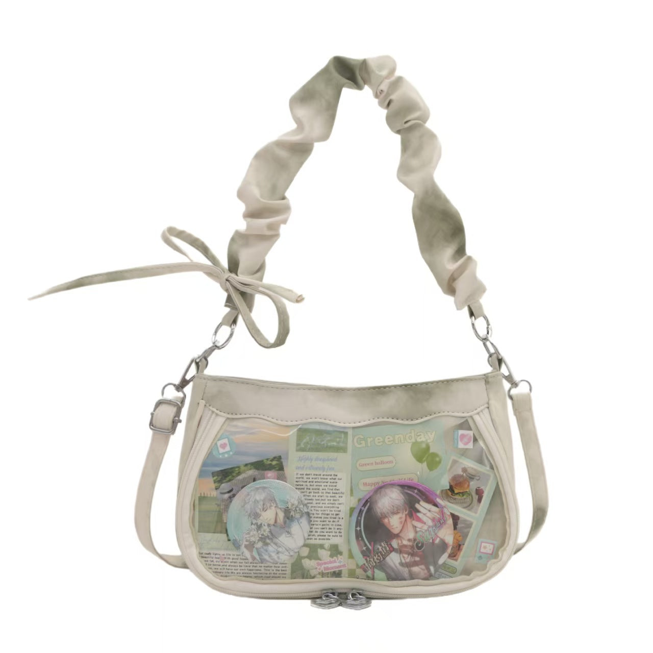 Sweet Ita Bag for Women | Tie-Dye Gradient | 2025 New Arrivals | Pleated Shoulder Bag | Trendy Y2K Style | PU Crossbody Purse