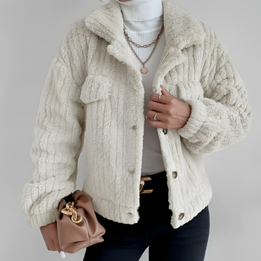 Turn-down Collar Buttoned Jacket
