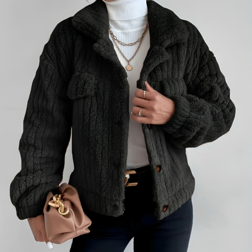 Turn-down Collar Buttoned Jacket