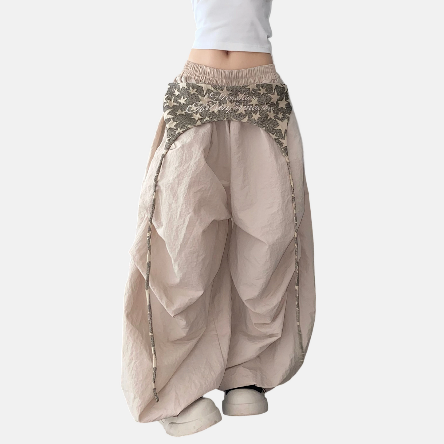 REINAREA New Spring Summer Women's Y2K Paratrooper Pants Street Dance Wide-Leg Trousers