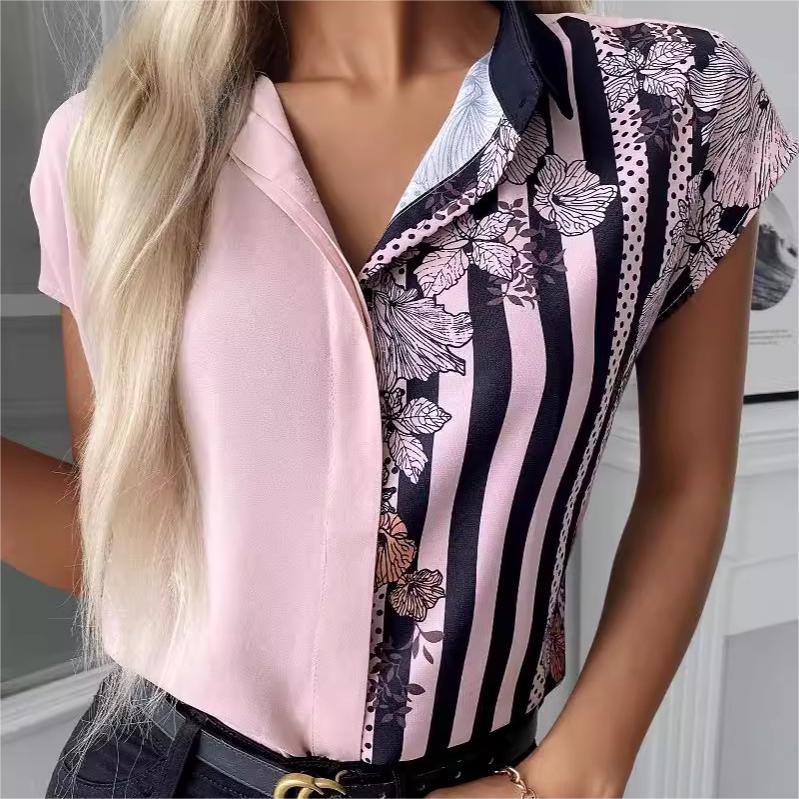 Clashing Pink Printed Casual Shirt
