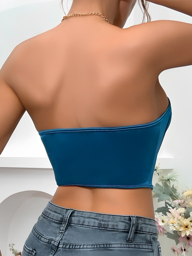 Solid Hanky Hem Tube Top