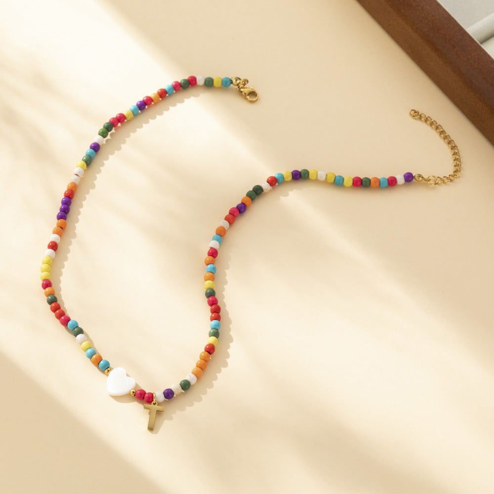 Bohemian - Vibe Dopamine Letter Necklaces: Cute Beaded Chokers for Girls & Women | Ideal Personalized Gifts