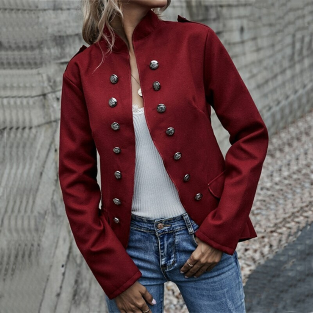 Casual Long Sleeve Button Jacket