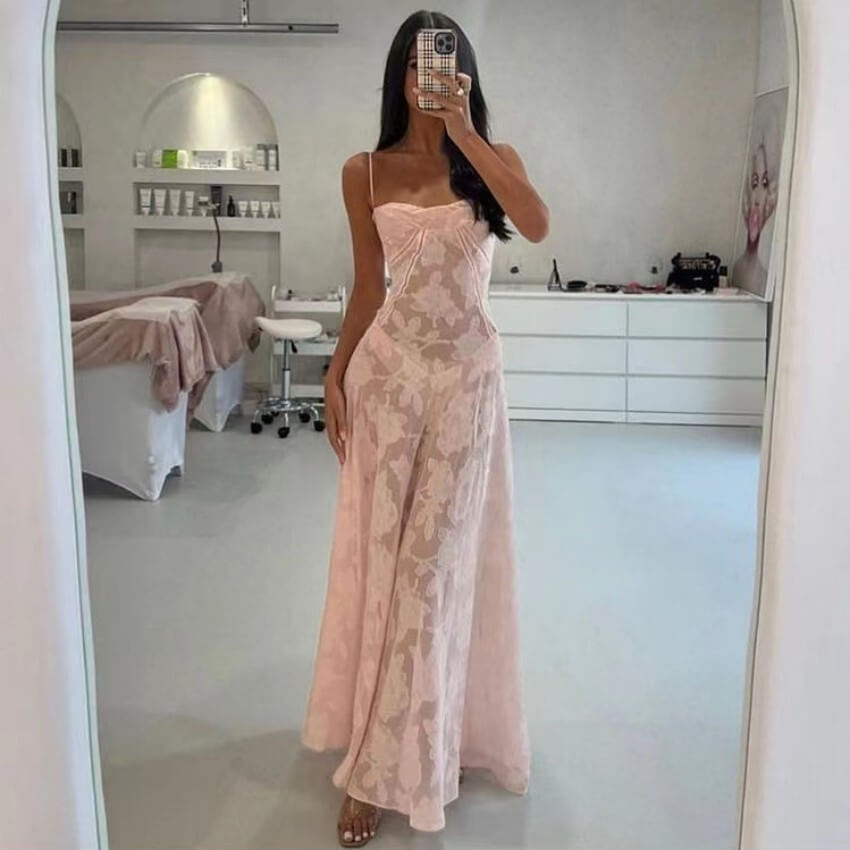 Sexy Seaside Fishbone Halter Dress