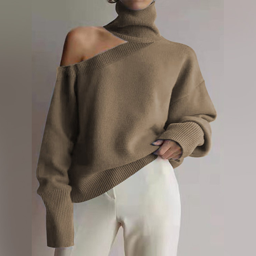 Long-Sleeved Leopard Print Sweater