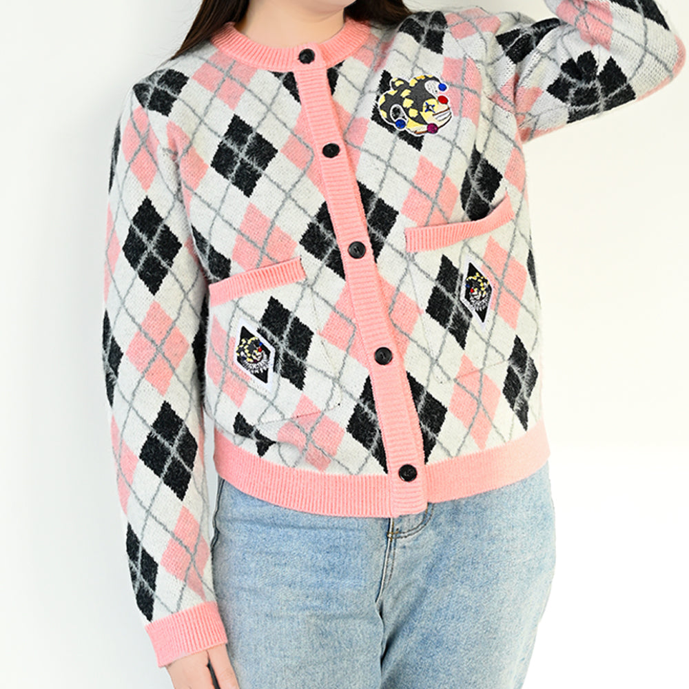 🤡✨2025 Women's Knitwear Sweater Original Hand-painted Cartoon Clown Crew Neck Knitwear