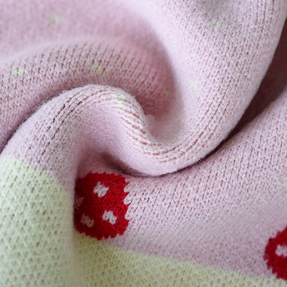 Charming Strawberry Knit Cardigan - Sweet and Cozy Winter Wear 🍓💕