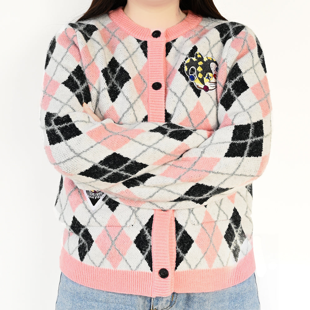 🤡✨2025 Women's Knitwear Sweater Original Hand-painted Cartoon Clown Crew Neck Knitwear