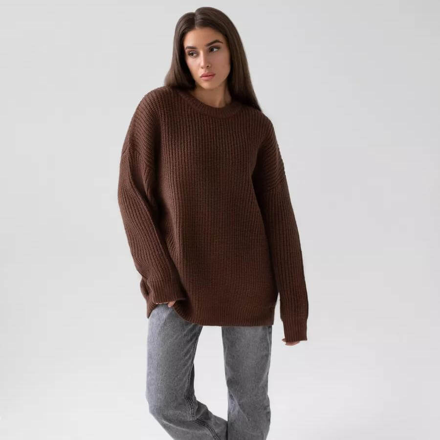 Sexy Long Sleeve Loose Sweater For Fall And Winter