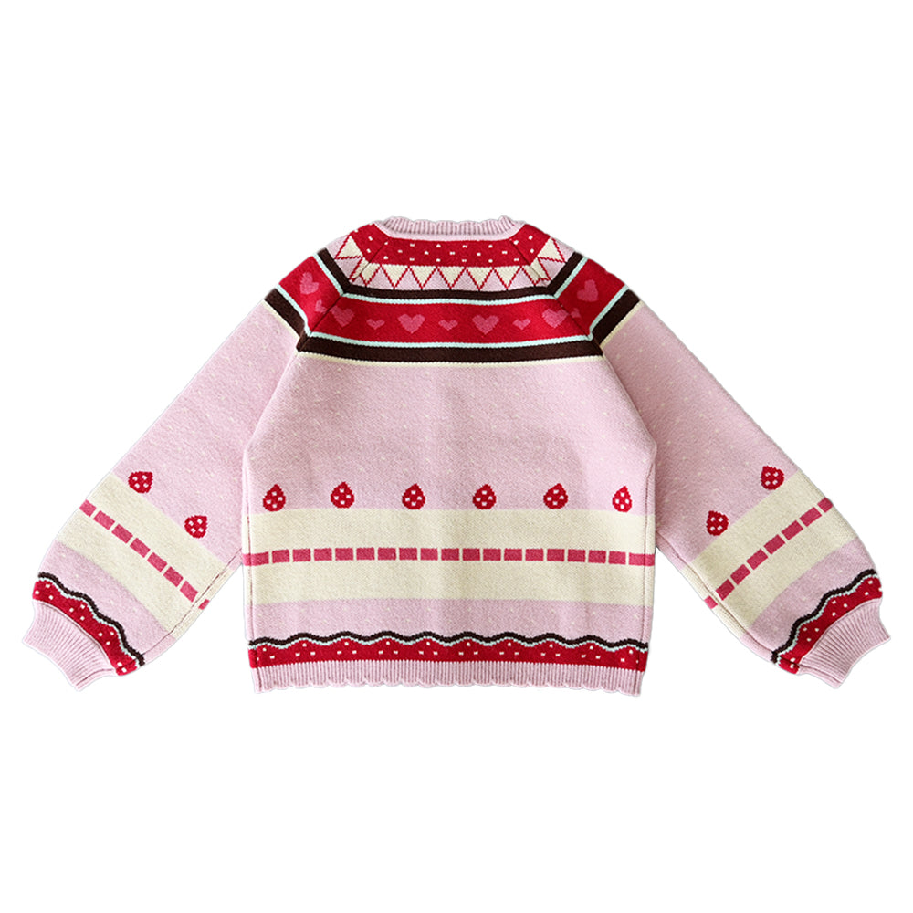 Charming Strawberry Knit Cardigan - Sweet and Cozy Winter Wear 🍓💕