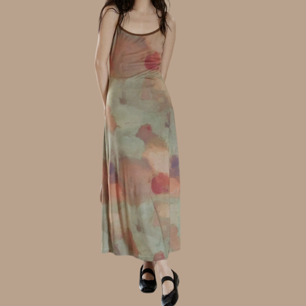 REINAREA Women's New Spring Summer Women French Style Long Slip Dress