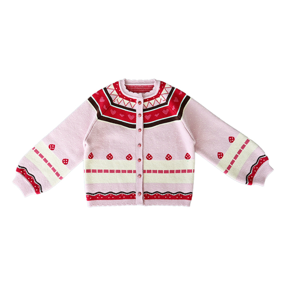Charming Strawberry Knit Cardigan - Sweet and Cozy Winter Wear 🍓💕