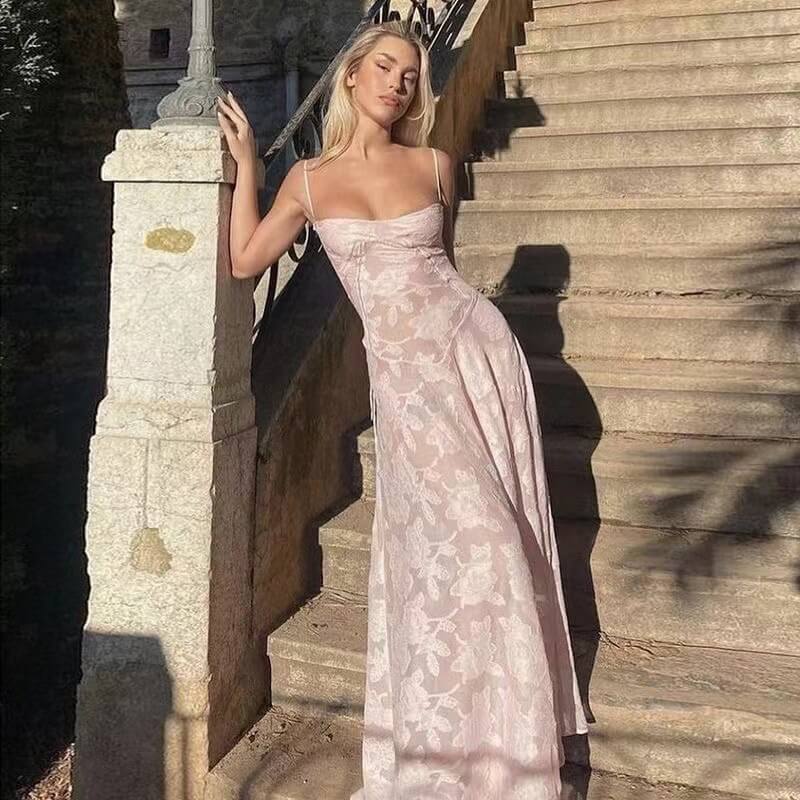 Sexy Seaside Fishbone Halter Dress