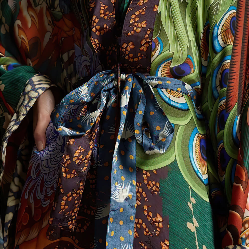 Vacation Beach Cover-Up Kimono Cardigan Robe Bikini Sun Shirt