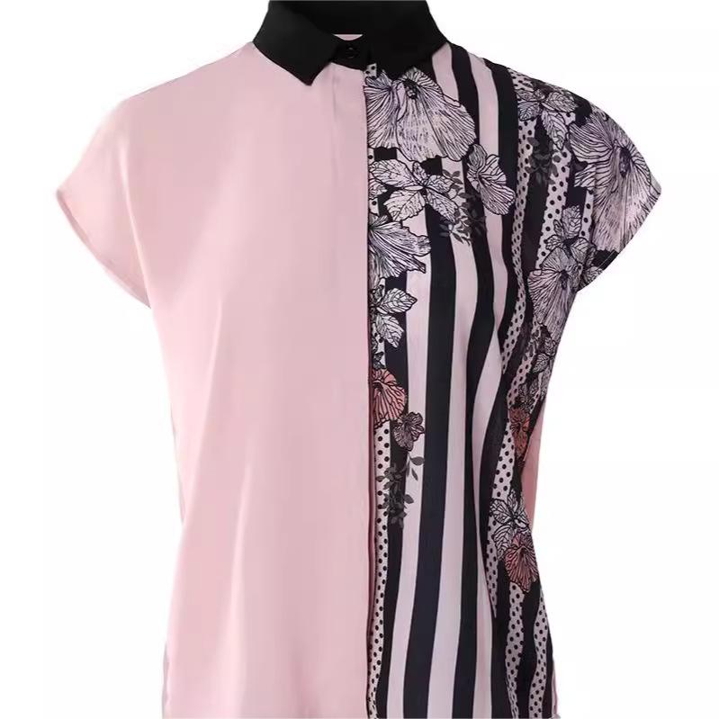Clashing Pink Printed Casual Shirt