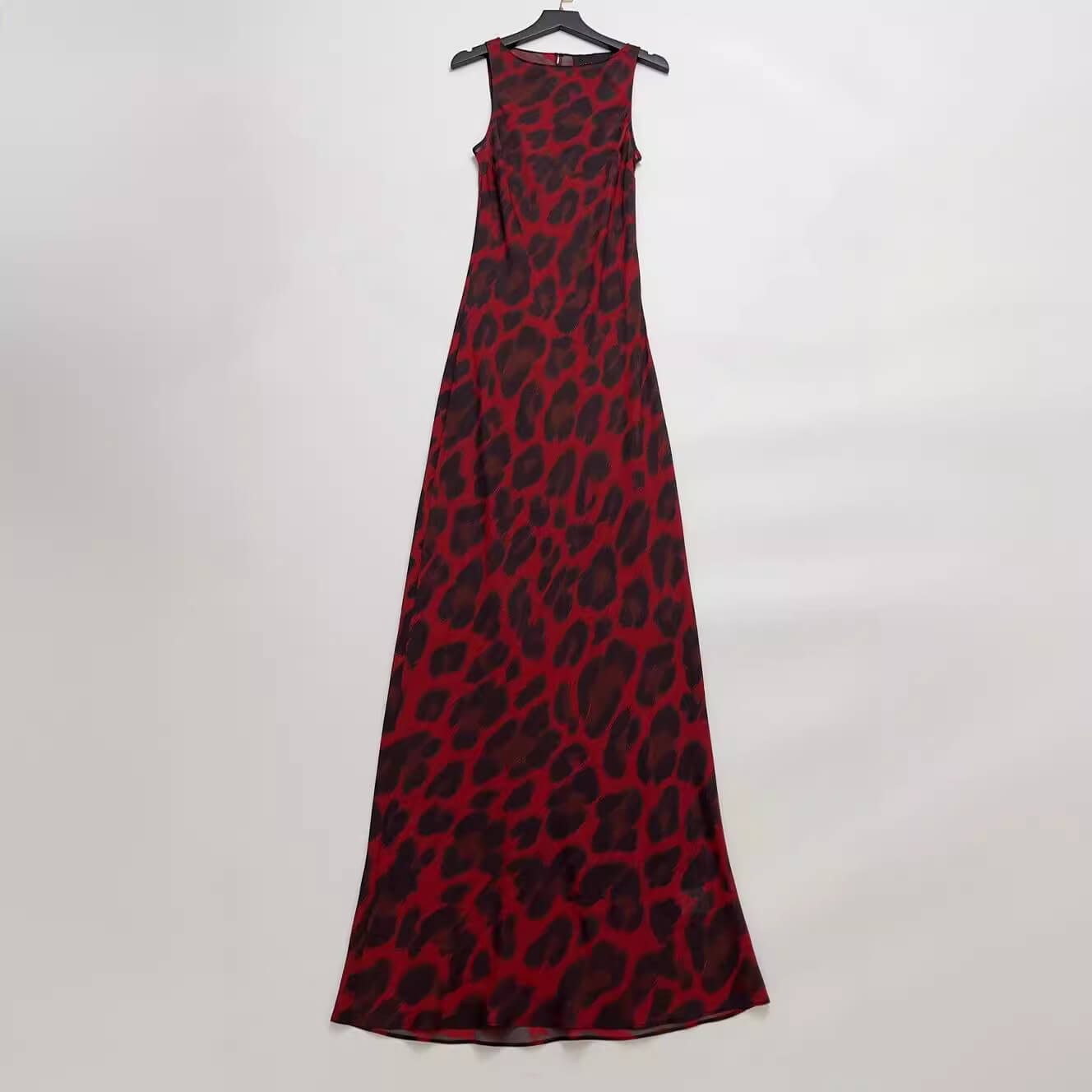Vintage Blush Leopard Print Sleeveless Dress