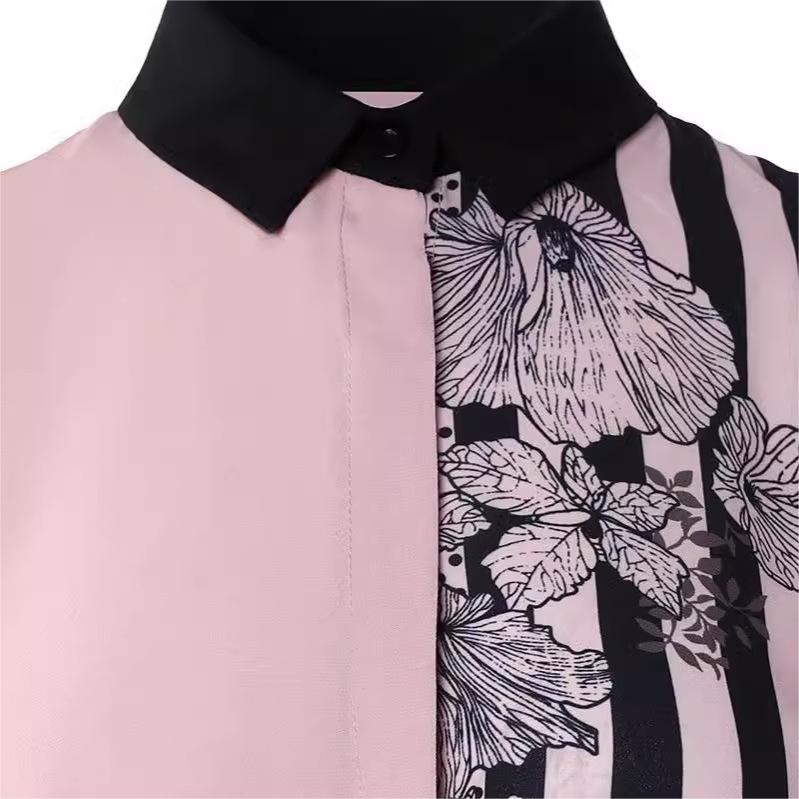 Clashing Pink Printed Casual Shirt