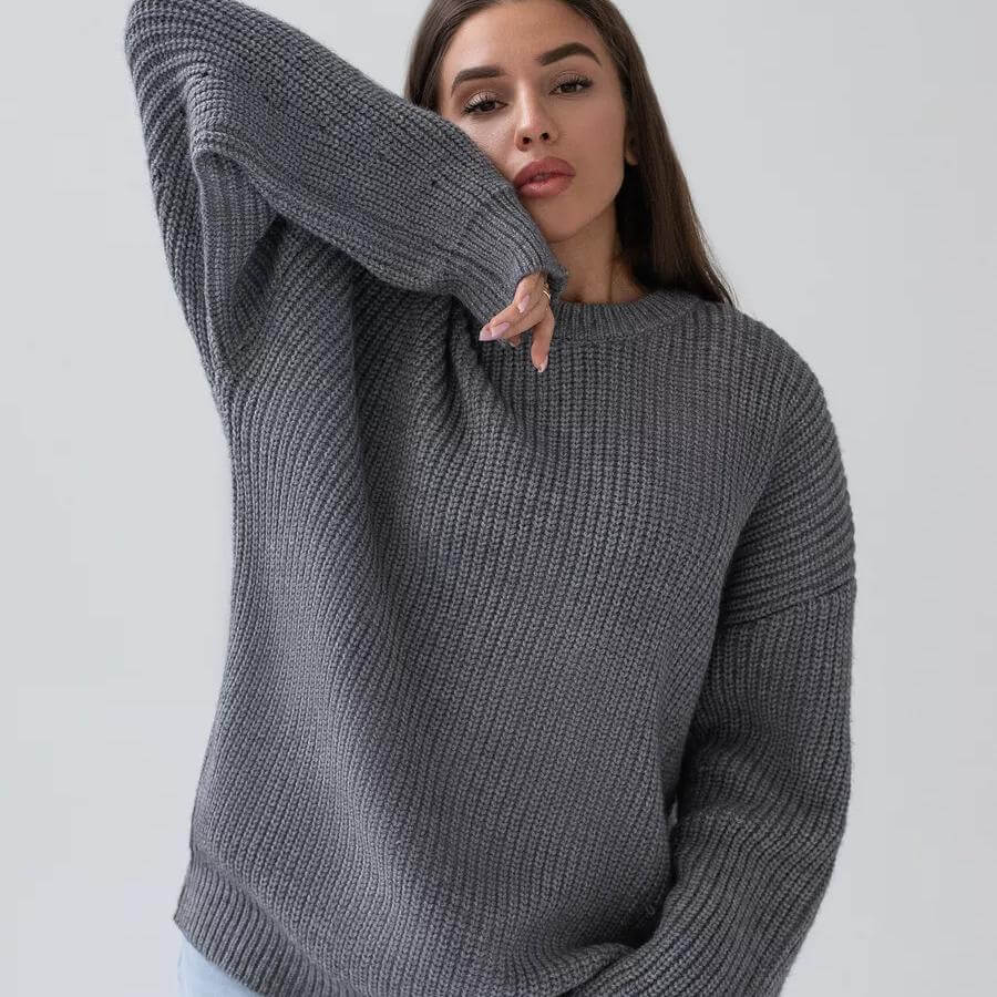 Sexy Long Sleeve Loose Sweater For Fall And Winter