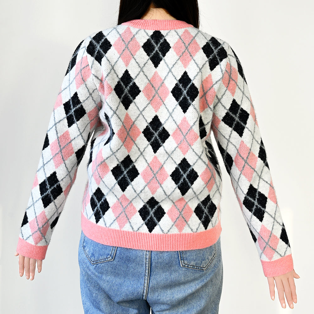 🤡✨2025 Women's Knitwear Sweater Original Hand-painted Cartoon Clown Crew Neck Knitwear