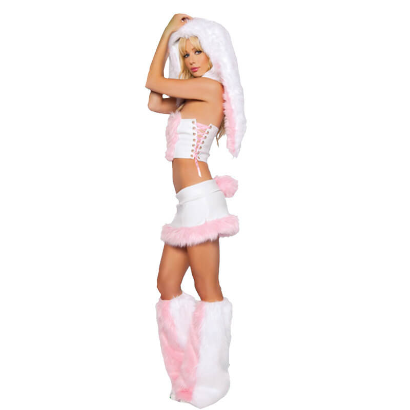 Halloween Cosplay Sexy Pink Bunny Girl Uniforms