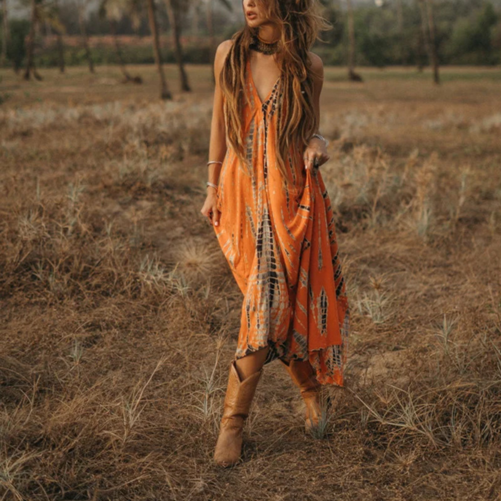 V Neck Summer Beach Sundress