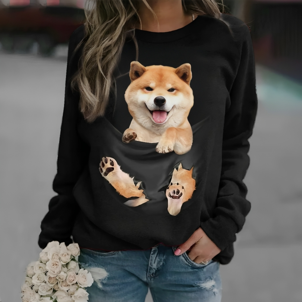 Dog Printed Daily Sports Sweatshirts