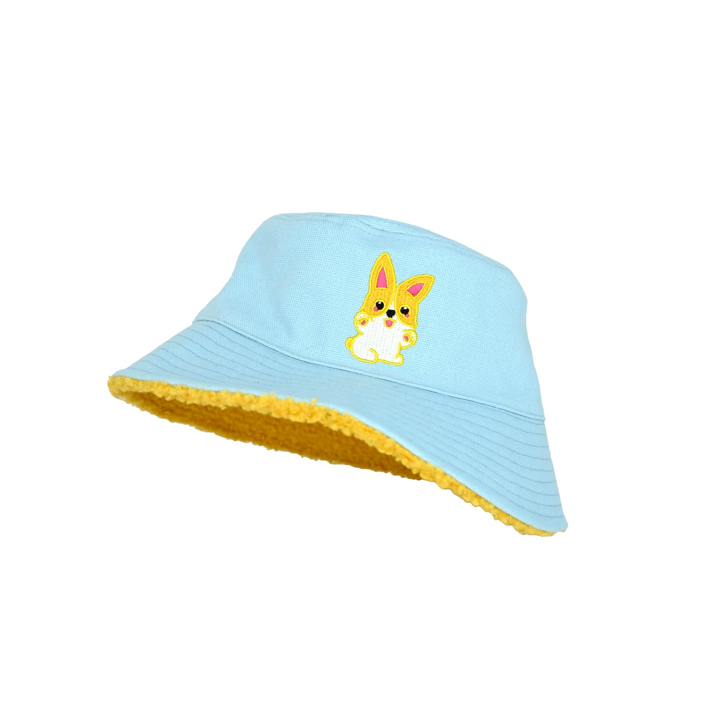Winter Double Side Corgi Fisherman Cap for Women Men for Daily