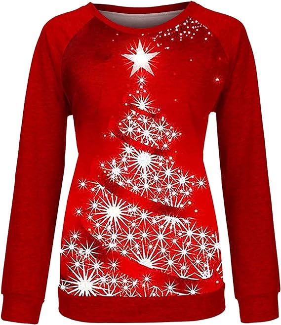 Chirstmas Casual Print Sweatshirt