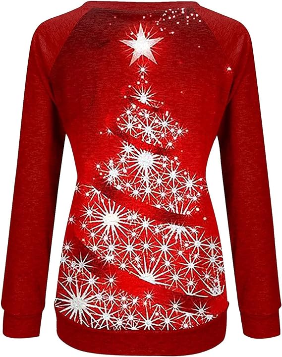 Chirstmas Casual Print Sweatshirt