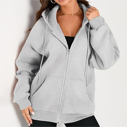 Women's Casual Drawstring Hoodie Jacket