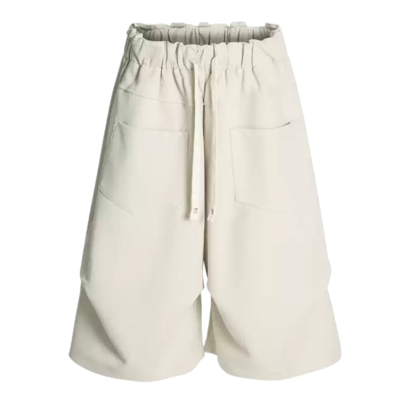 REINAREA | Oversized Baggy Sweat Shorts | Inside Out Irregular Pockets Knee Length Hip Hop Streetwear Shorts
