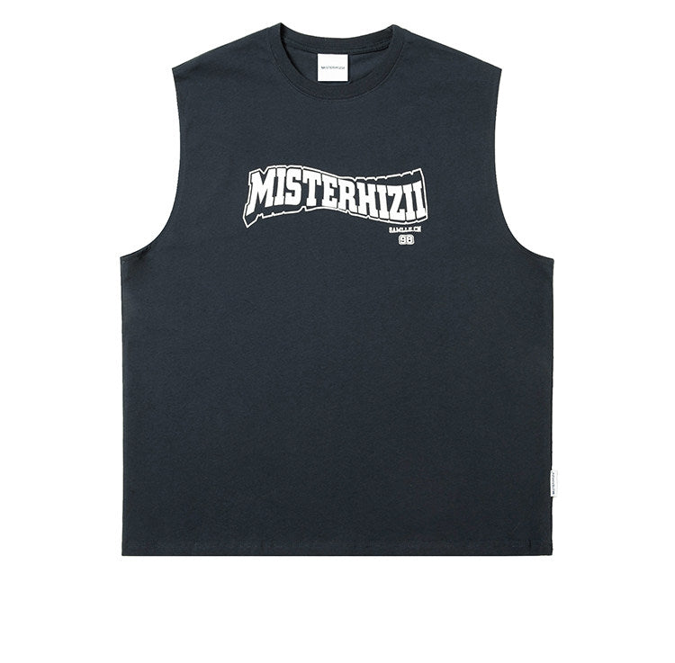 REINAREA New Spring Summer Beach Tank Top Vest Men's Cotton Sleeveless T-shirt