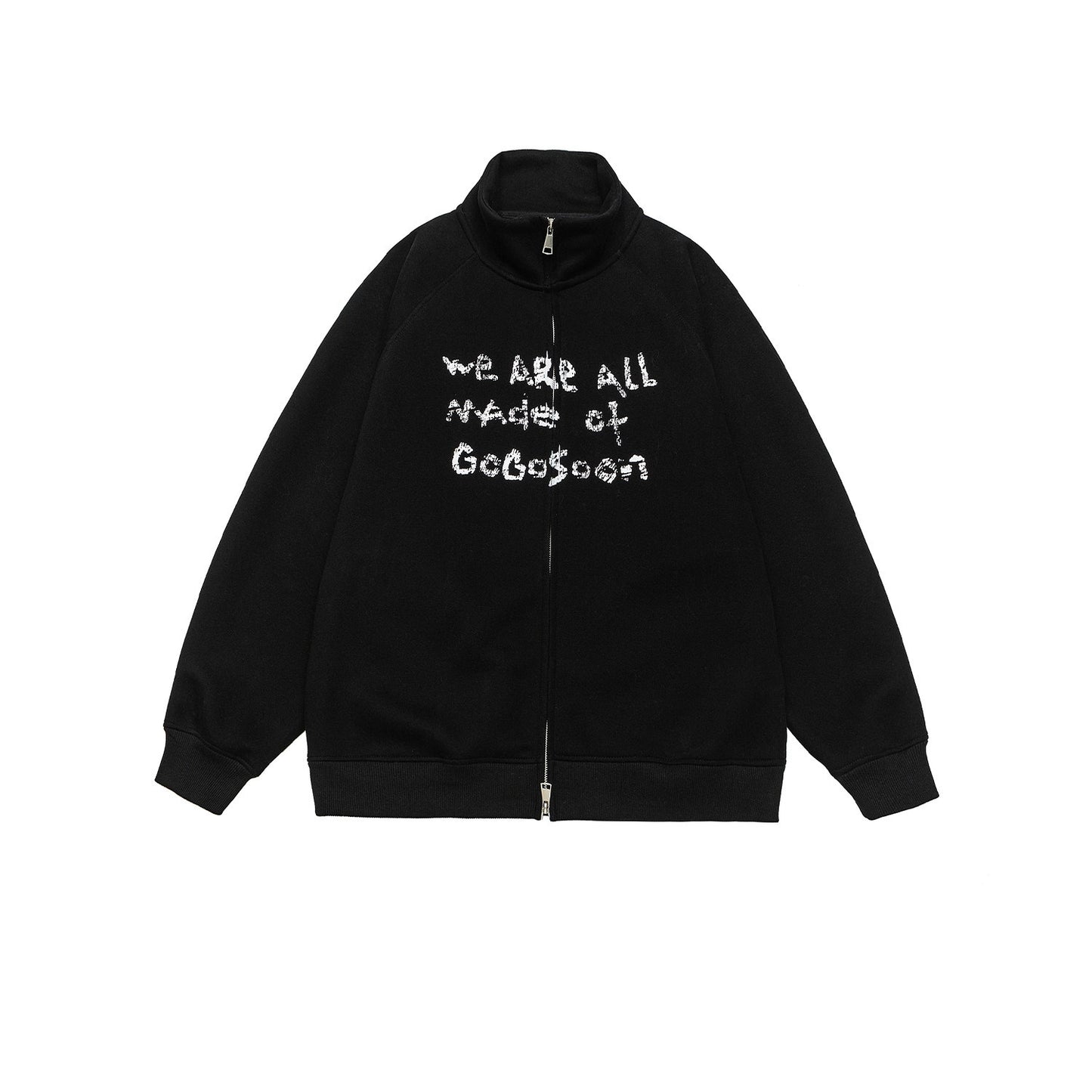 REINAREA New Spring Summer Couples' Stand Collar Zip-up Hoodless Sweatshirt Jacket