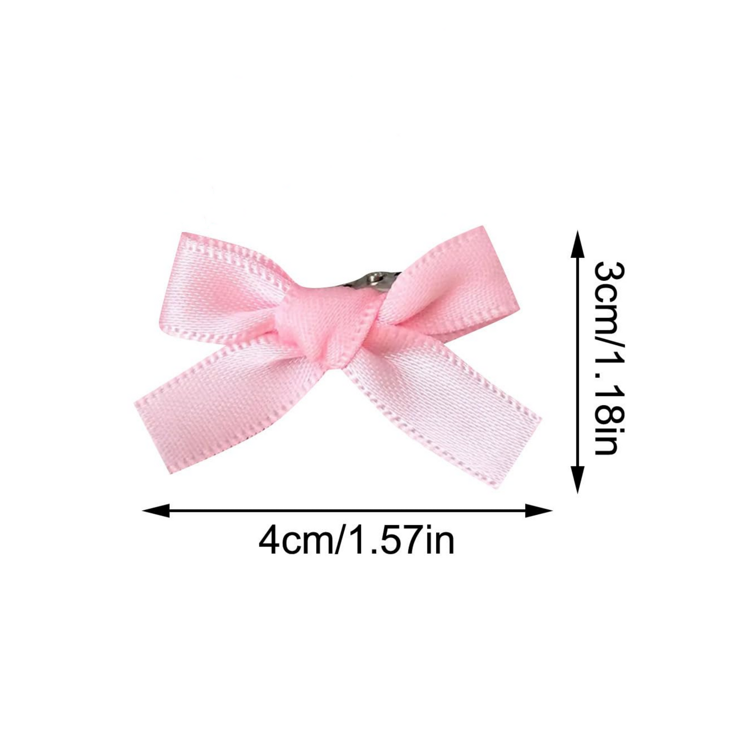 30 PCS 4cm Bow Hair Clips-Ballet Ribbon Dopamine Sweet Hairpins, Small Cute Accessories for Girls & Women | Parties | Weddings | Dopamine Dressing,Pink&Black&White