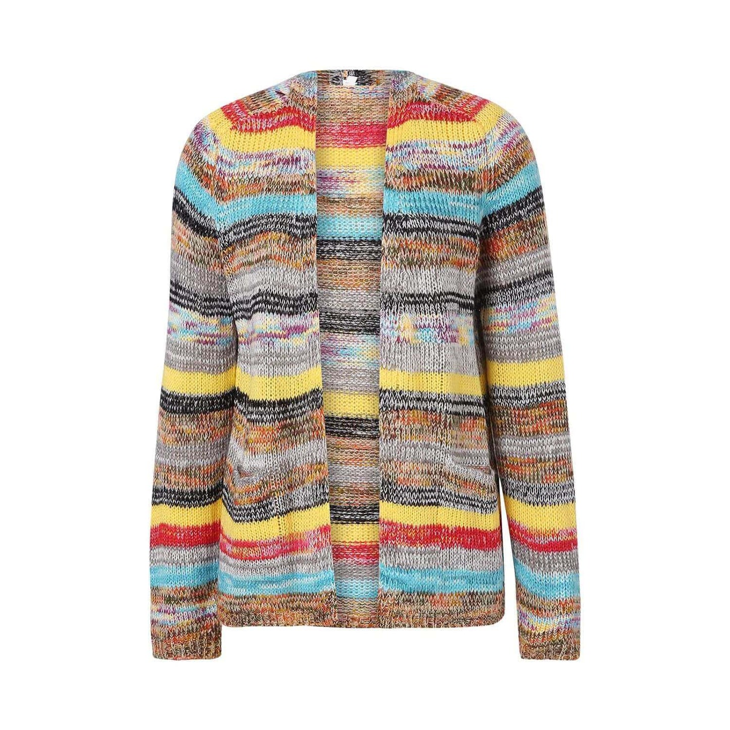 Long Sleeve Rainbow Striped Sweater