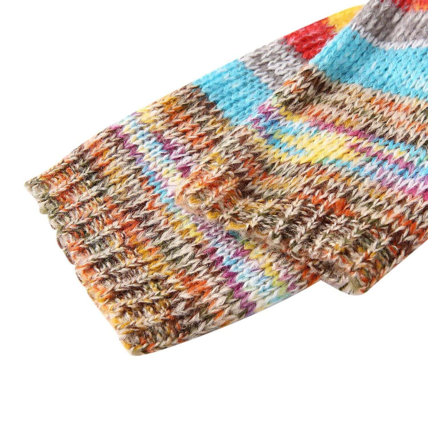 Long Sleeve Rainbow Striped Sweater