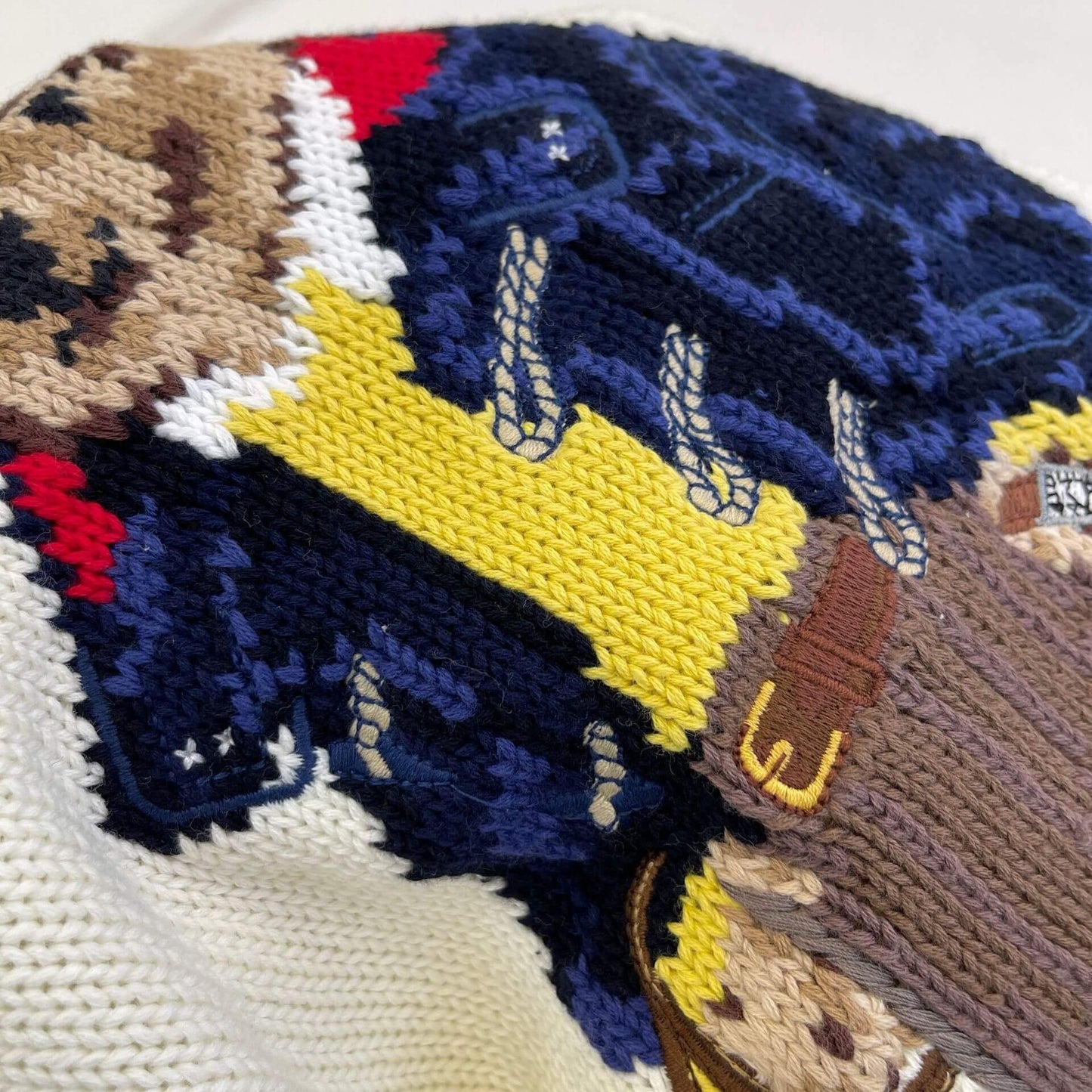 Woman’s Cream Cotton Sweater with Bear Design